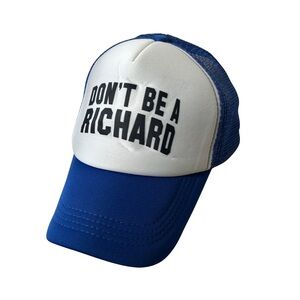 Blue and White Funny Trucker Hat